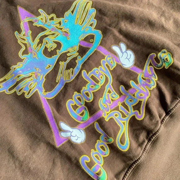 Boys Lie Sweatshirt Women’s Small Goodbye and Good Riddance Brown - Picture 4 of 7